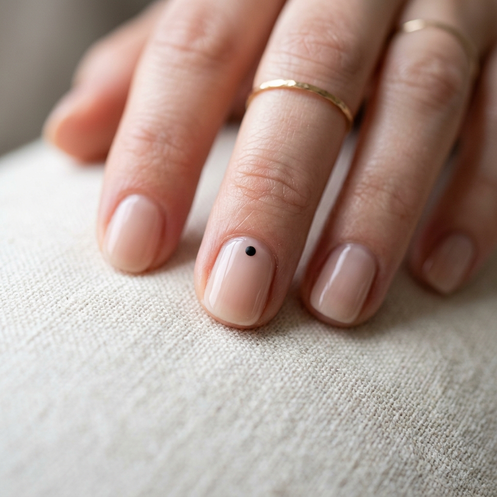 Simple Nails Ideas: 30 Effortless Ways to Elevate Your Everyday Manicure 13 Single Dot Accent Simple Nails Idea