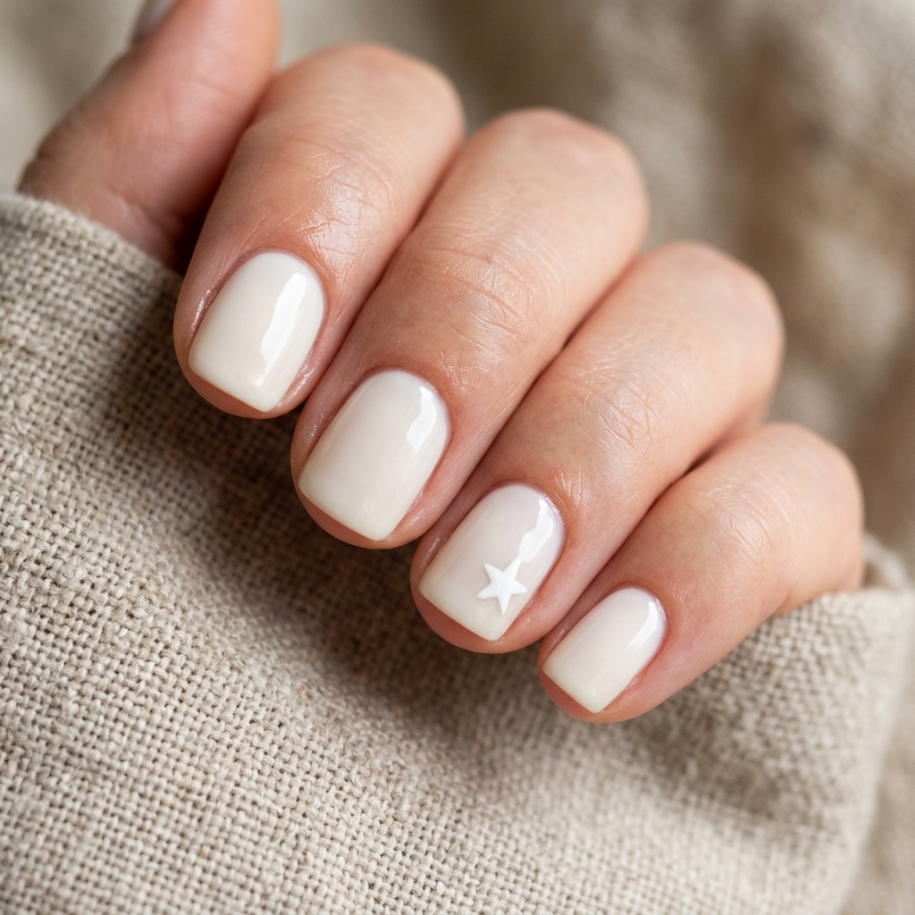 Single Star Accent Nails Ideas