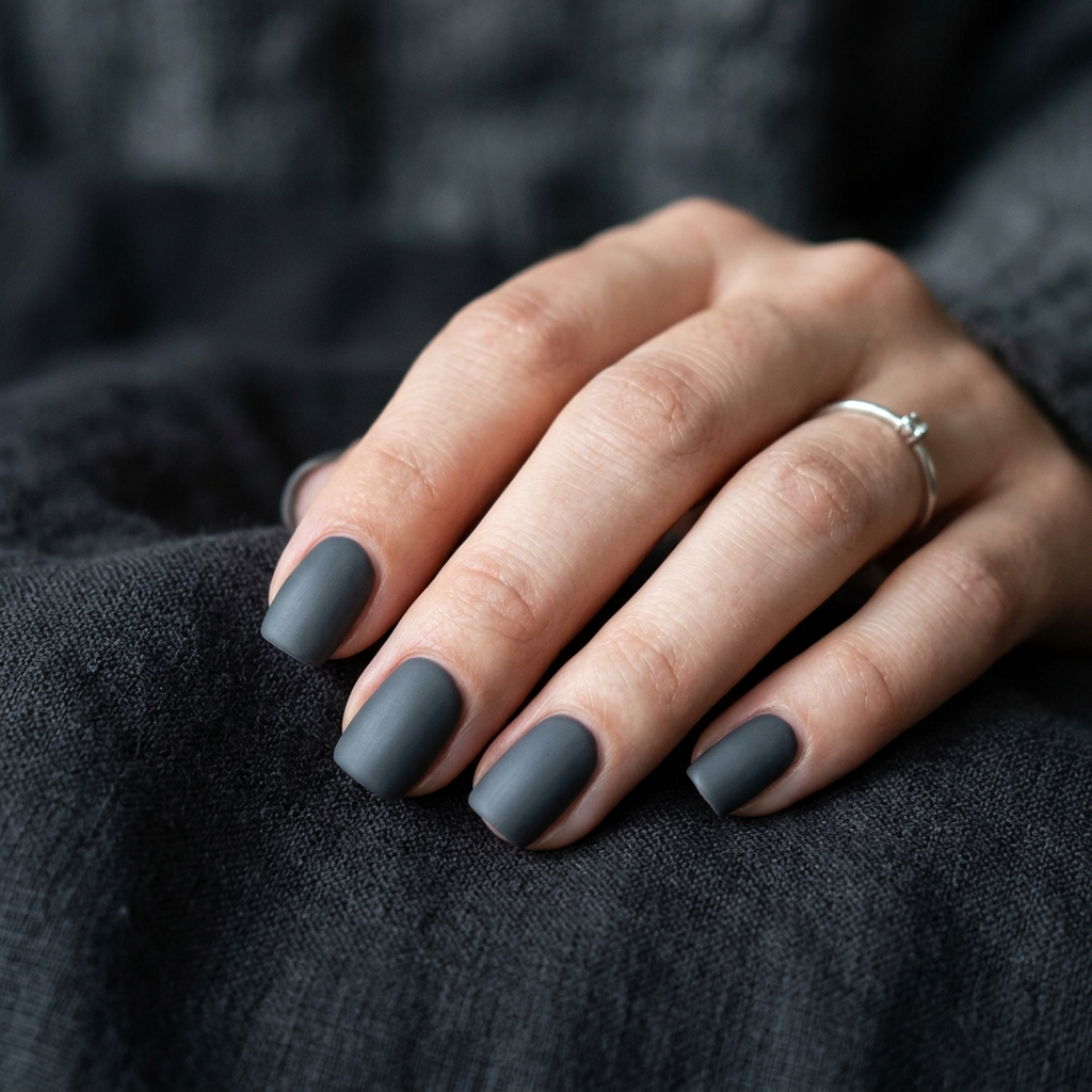30 November Nails Inspo: Thanksgiving Ready Manicures You'll Love 21 Smoky Grey Nails Ideas