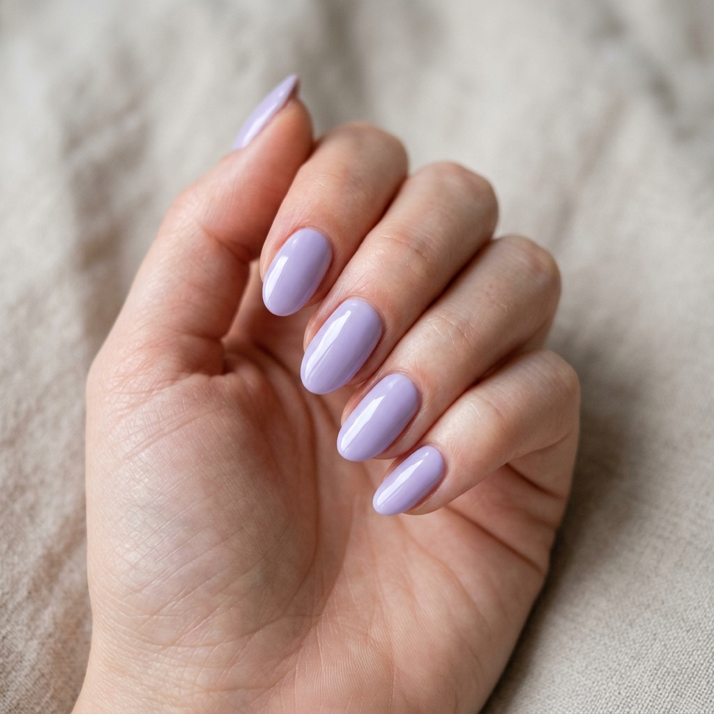 Soft Lavender Nail Idea