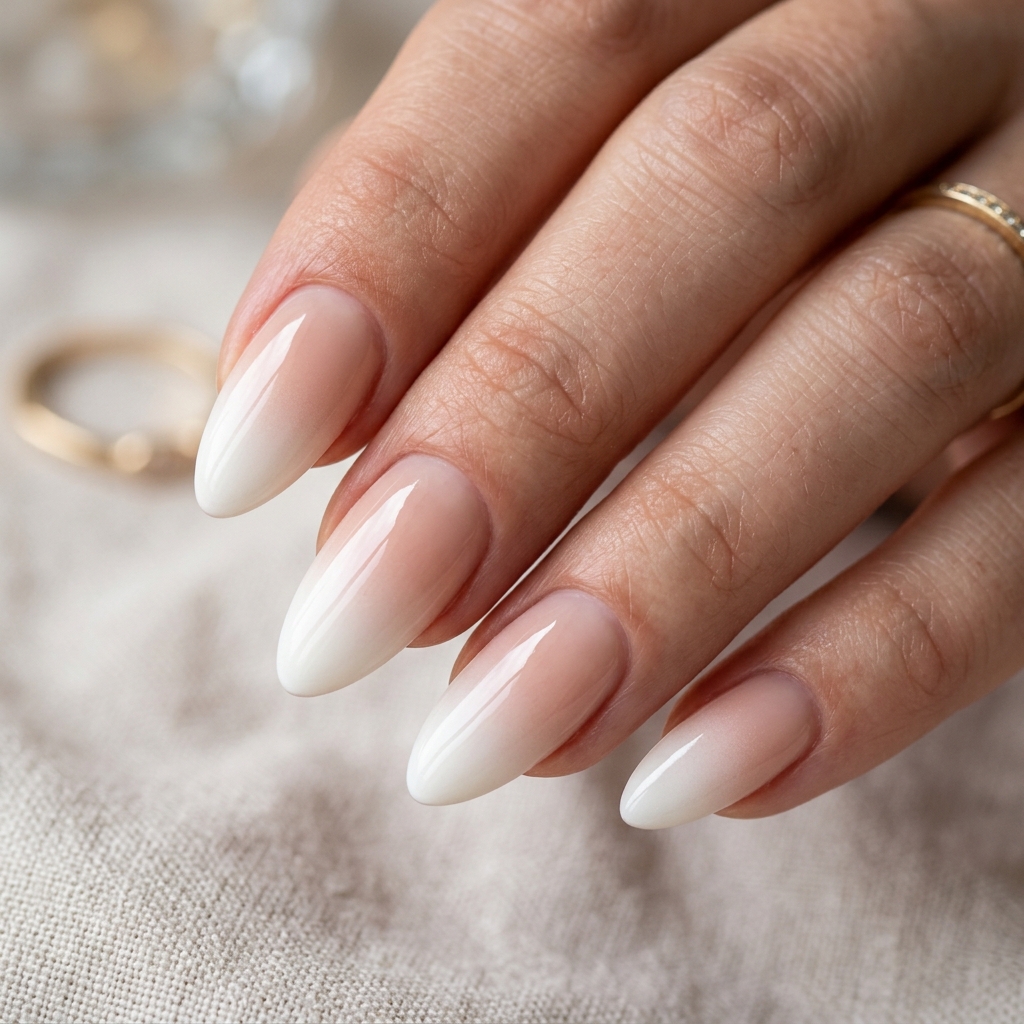 30 Simple Almond Nails Ideas That Never Go Out of Style 14 Soft Ombre Almond Nails Idea