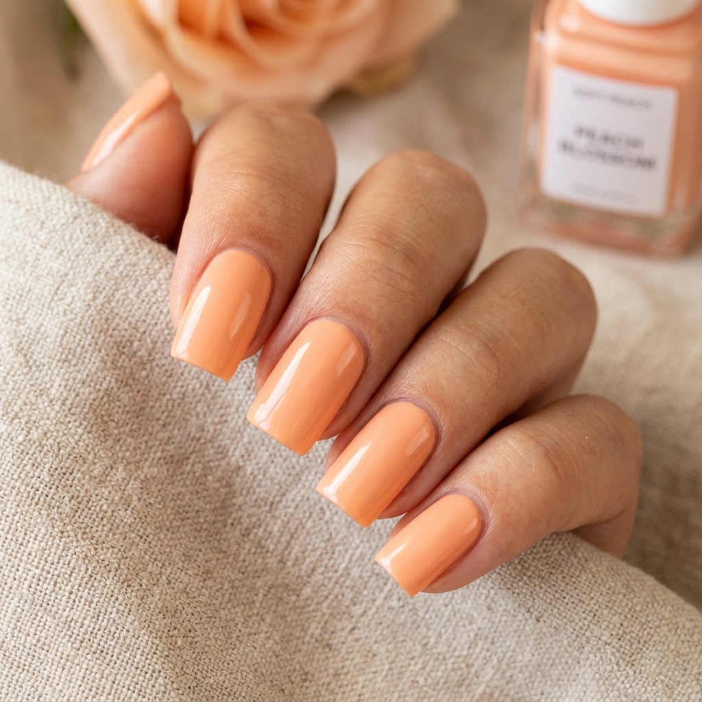 Simple Nails Ideas: 30 Effortless Ways to Elevate Your Everyday Manicure 29 Soft Peach Simple Nails Idea