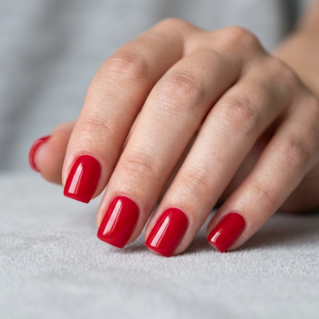 Square Shaped Short Gel Nail Ideas