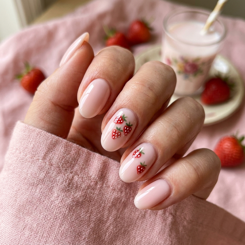 Strawberry Milk June Nails 2026 Ideas