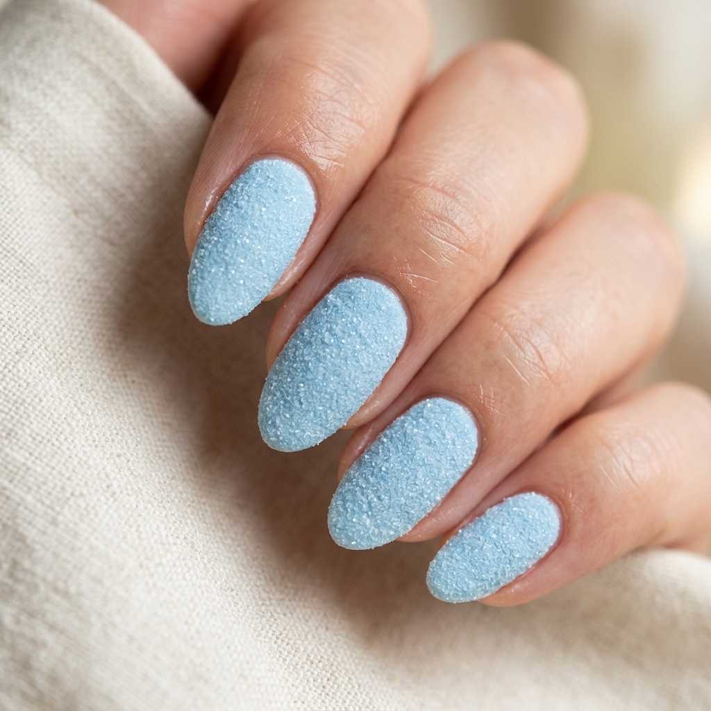 Light Blue Nails 30: Shades, Designs & Inspo for Every Style 31 Textured Light Blue Nail Ideas