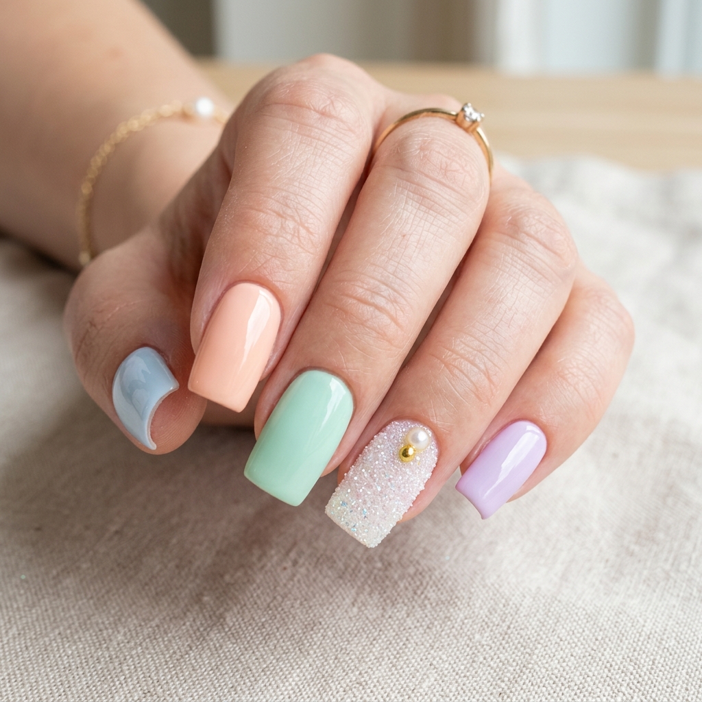 30 April Nails Ideas to Brighten Up Your Spring Look 25 Textured April Nails Idea