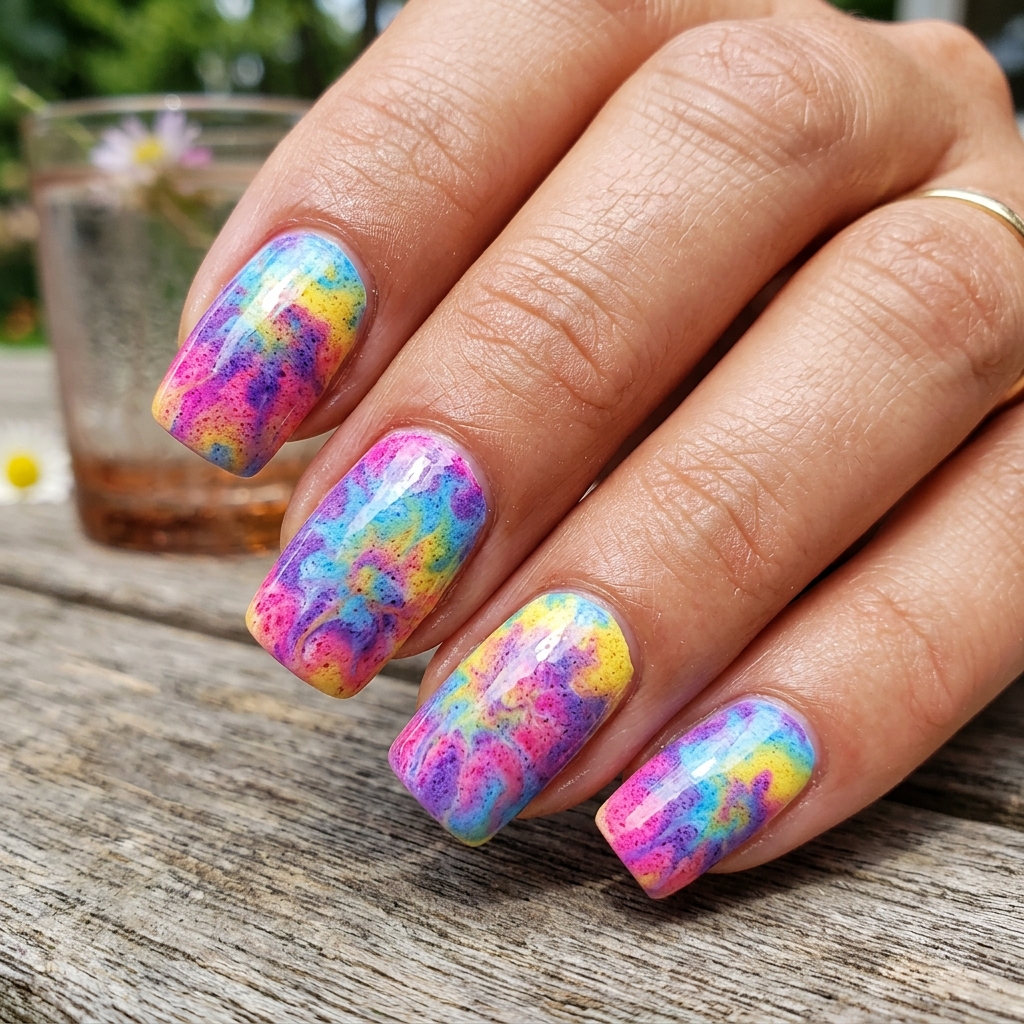 Bright Summer Nails Ideas: 30 Fun Looks to Inspire Your Next Manicure 29 Tie Dye Summer Nail Ideas