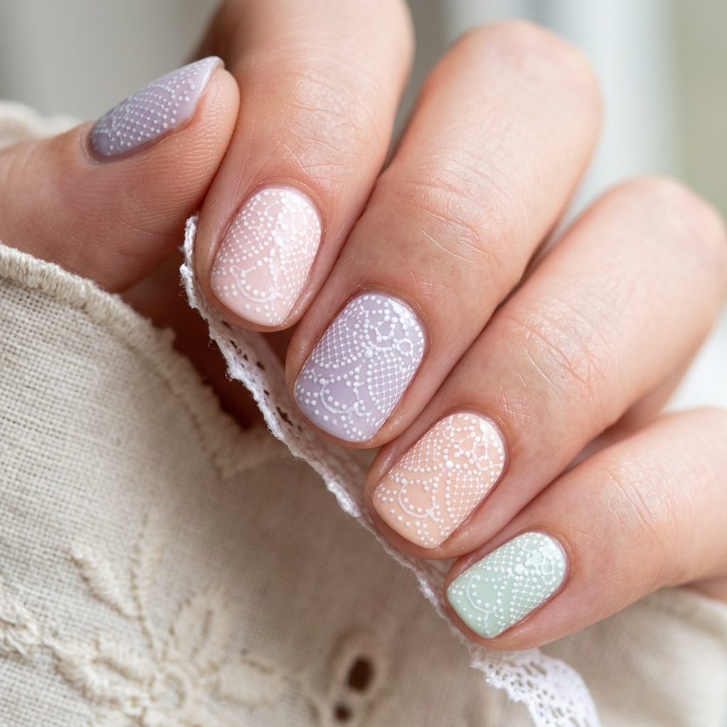 Tiny Polka Dot Nail Idea