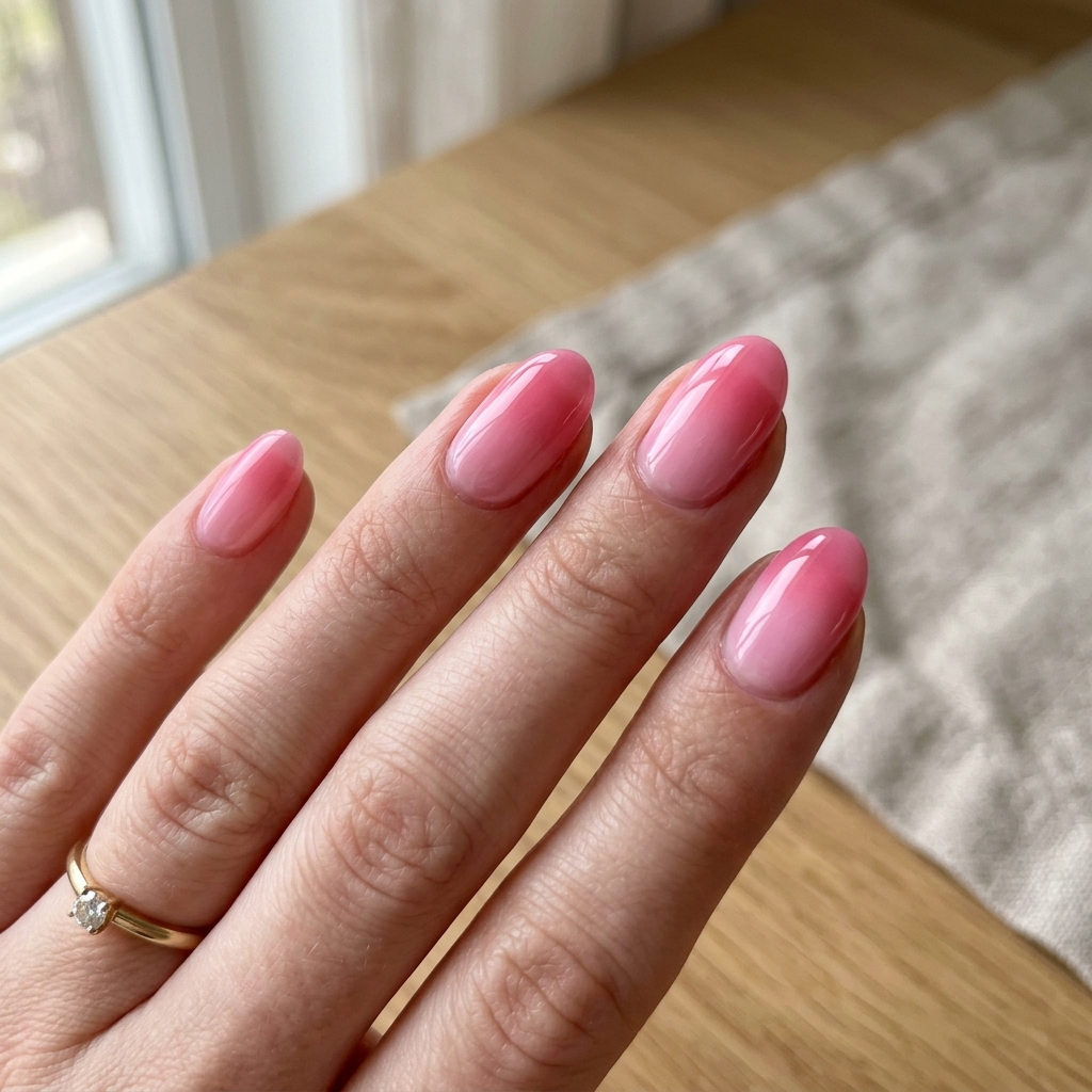 30 Light Pink Jelly Nails Ideas You'll Want to Save Now 18 Two Tone Pink Jelly Nail Ideas