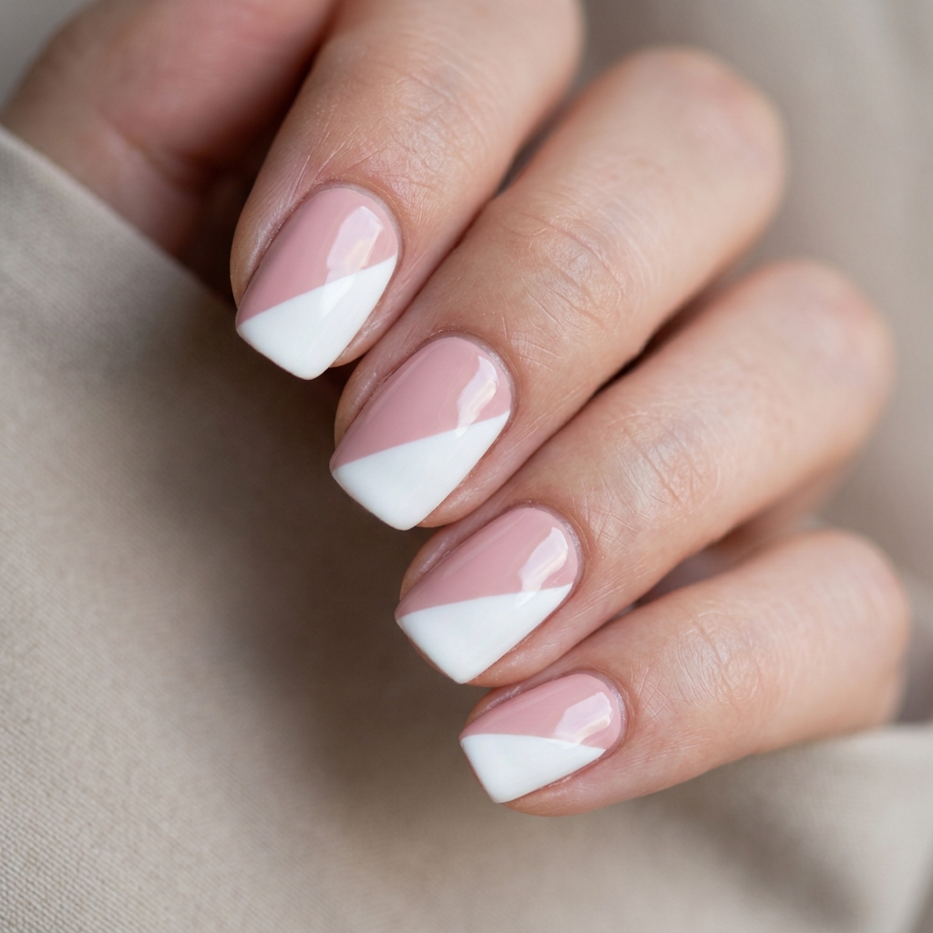 30 Simple Nail Art Ideas to Spark Your Creativity 16 Two Tone Simple Nail Art Ideas