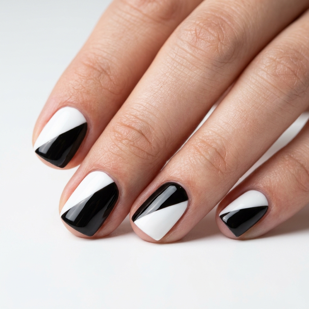 Simple Short Nails Ideas: 30 Creative Looks to Inspire Your Next Manicure 15 Two Tone Simple Short Nails Idea