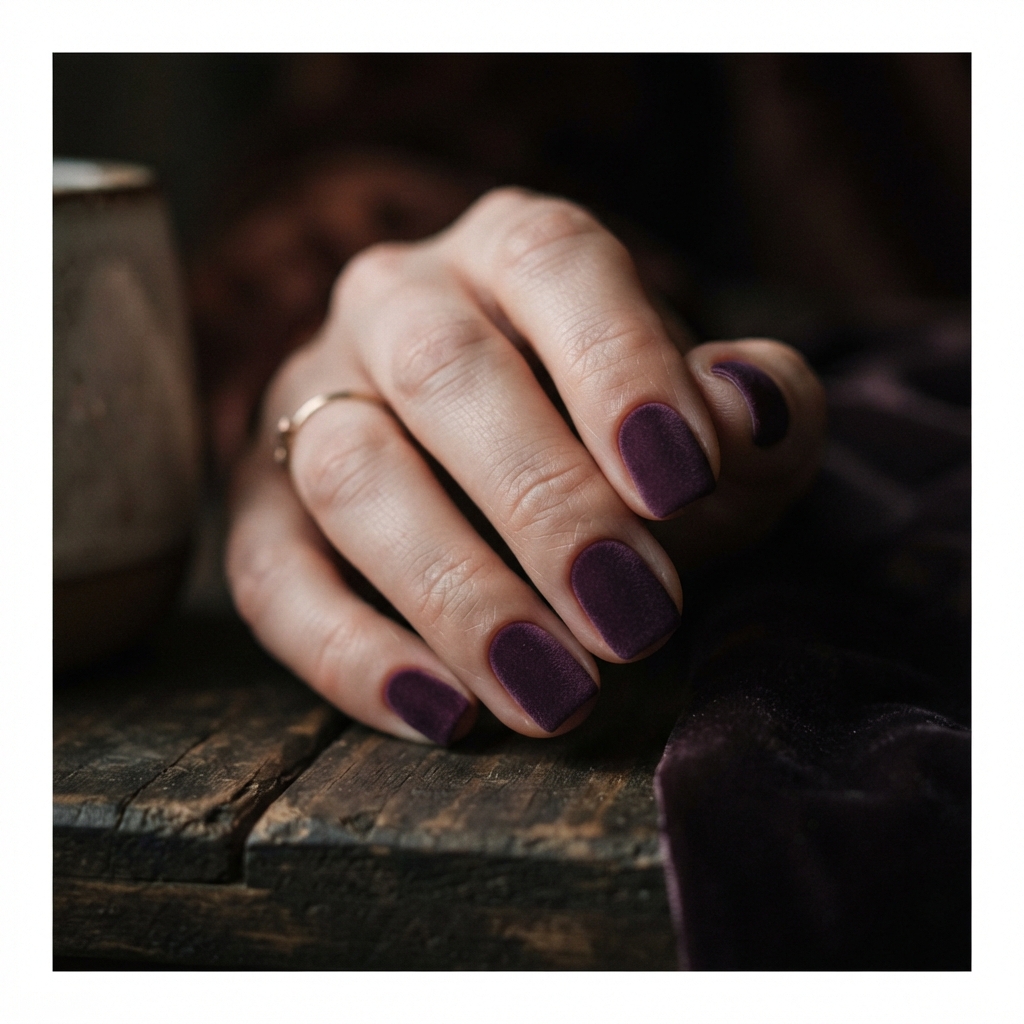 December Nails: 30 Creative Ideas to Try This Holiday Season 21 Velvet Matte Nail Ideas