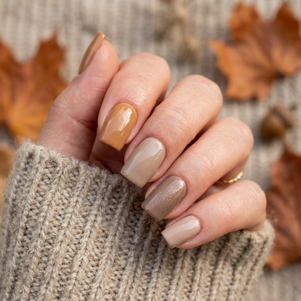 Autumn Nails Ideas: 30 Warm and Creative Ways to Style Your Manicure 29 Warm Neutral Autumn Nails Idea
