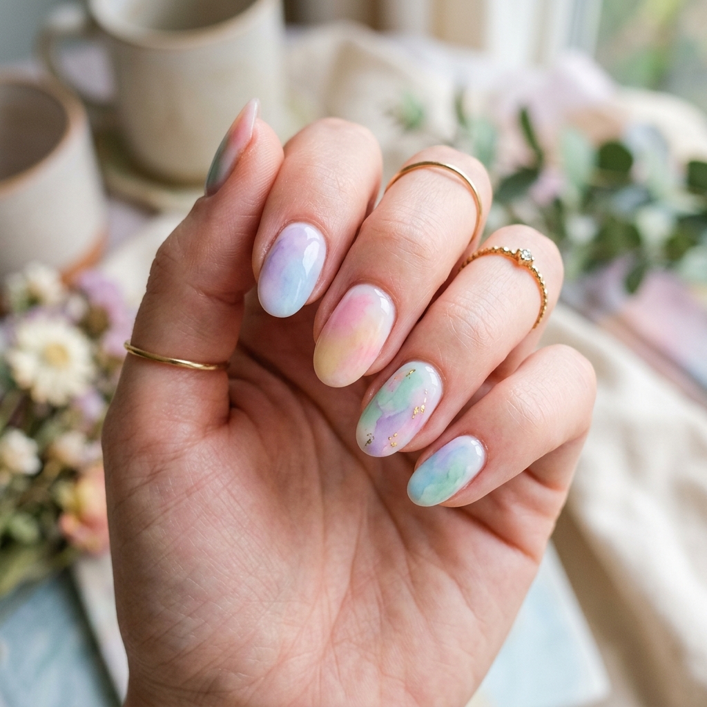 30 April Nails Ideas to Brighten Up Your Spring Look 29 Watercolor Nail Ideas