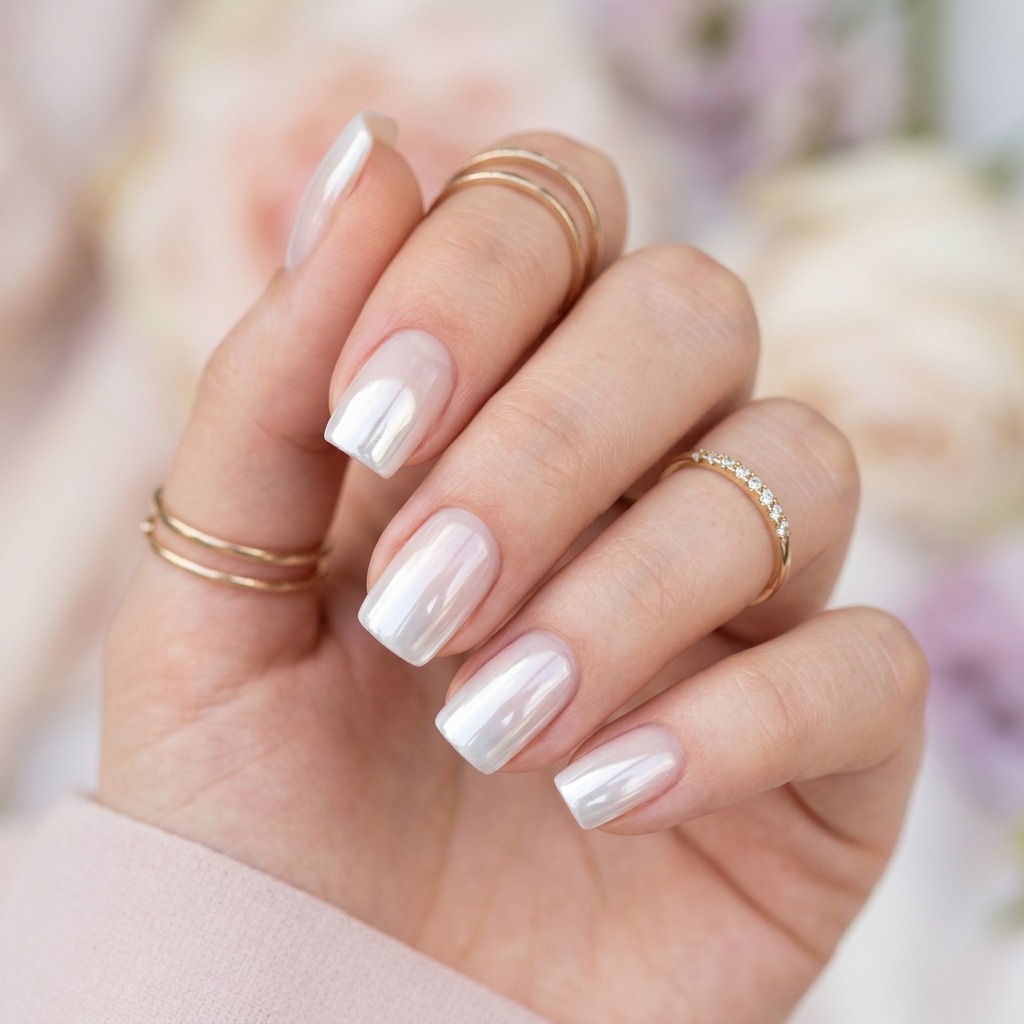 White Chrome Nails Ideas 3 White Chrome Ombre Nail Ideas