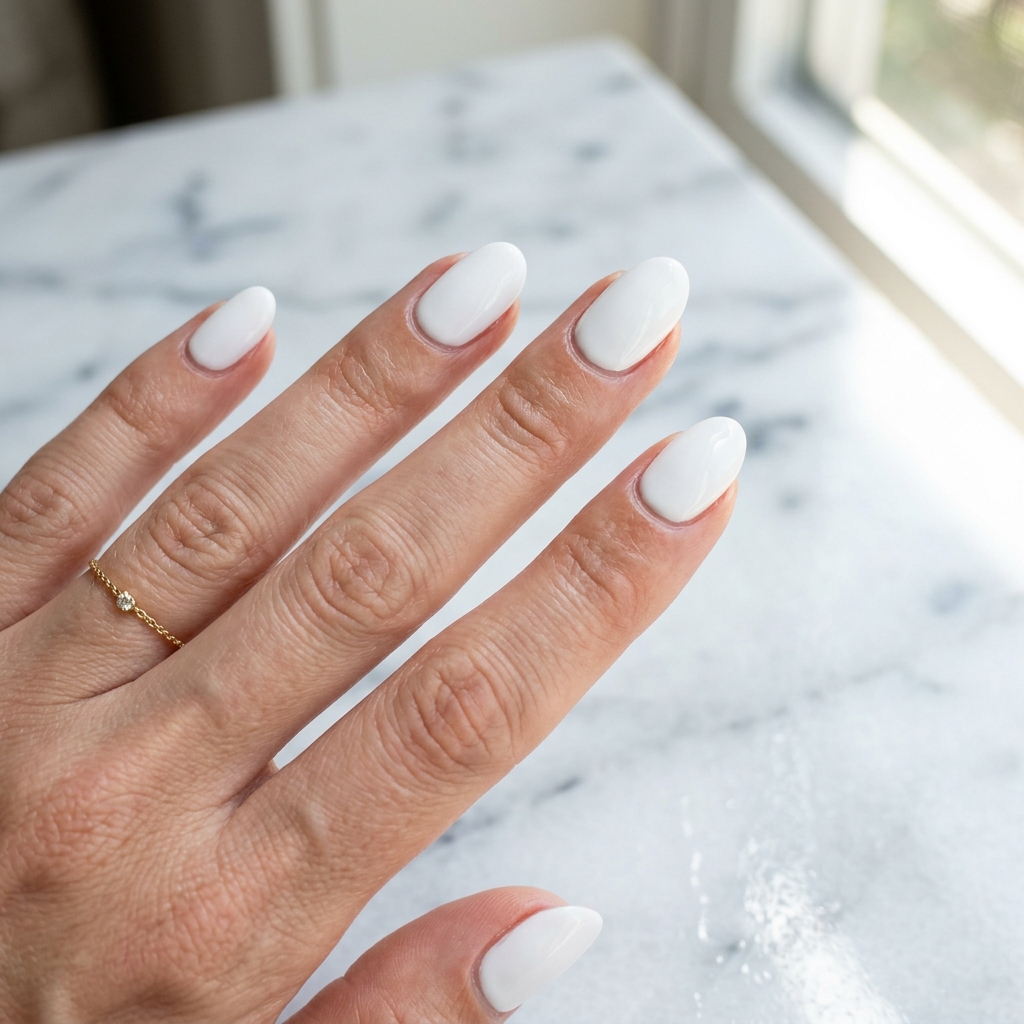 White Simple Summer Nail Designs Ideas