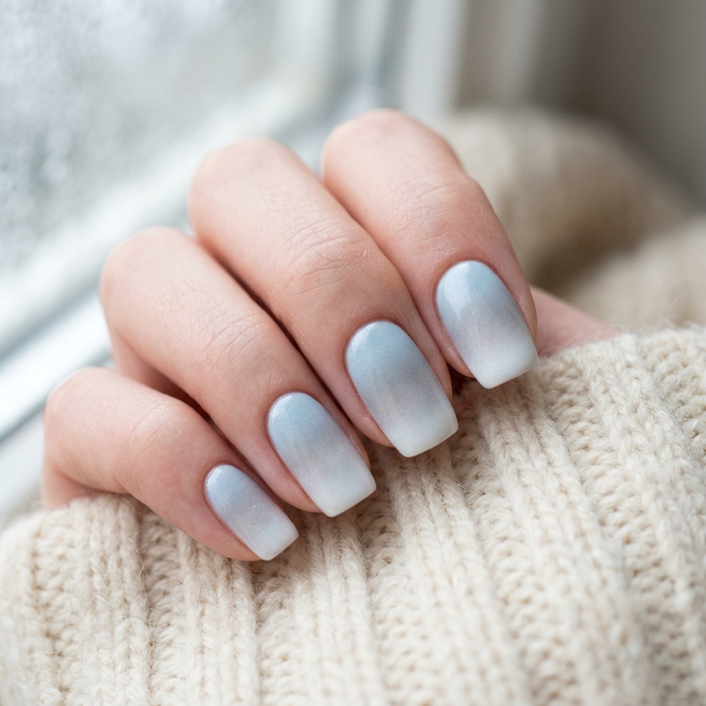 January Nails Ideas: 30 Fresh and Frosty Ways to Start the Year 22 Winter Sky January Nails Idea