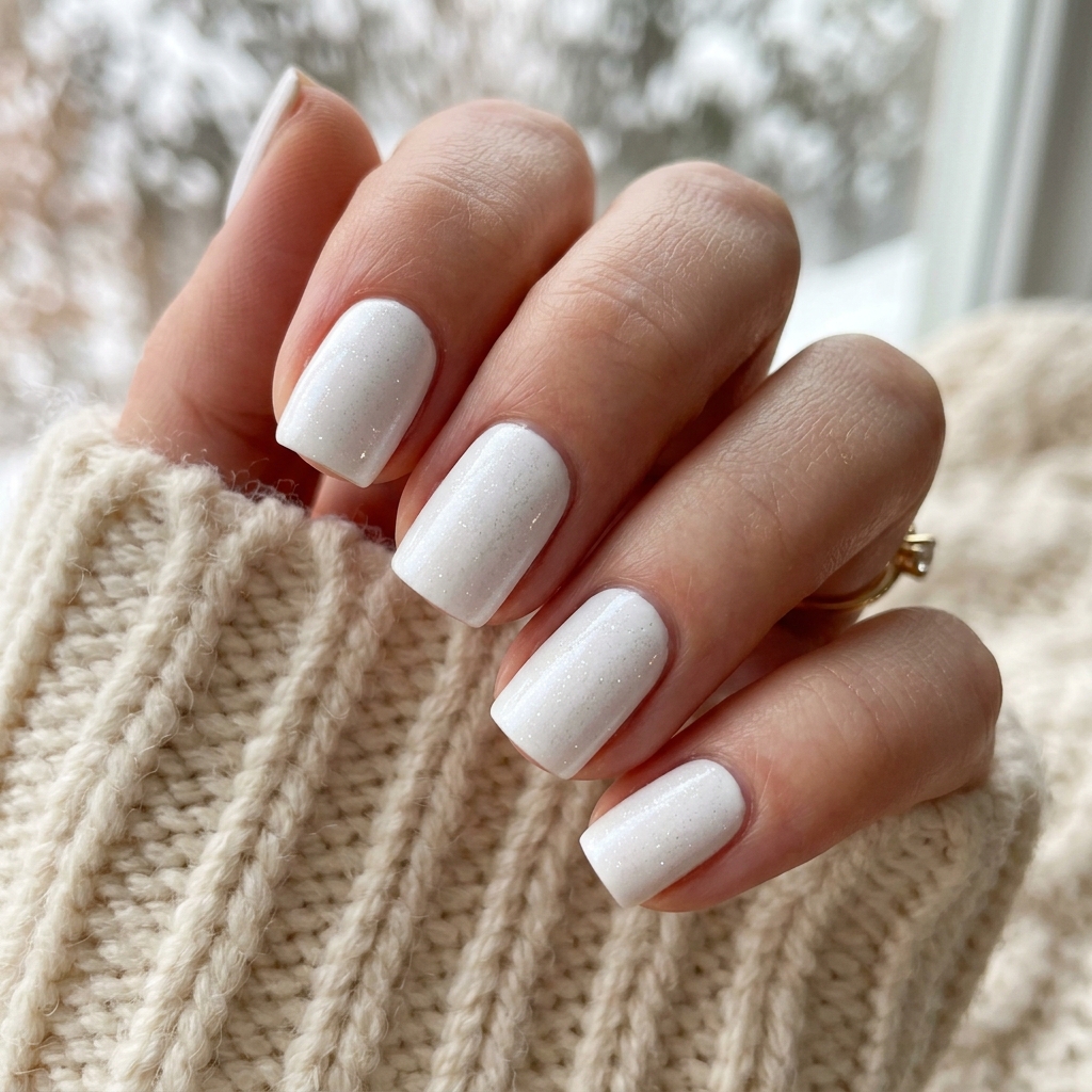 January Nails Ideas: 30 Fresh and Frosty Ways to Start the Year 3 Winter White January Nails Idea