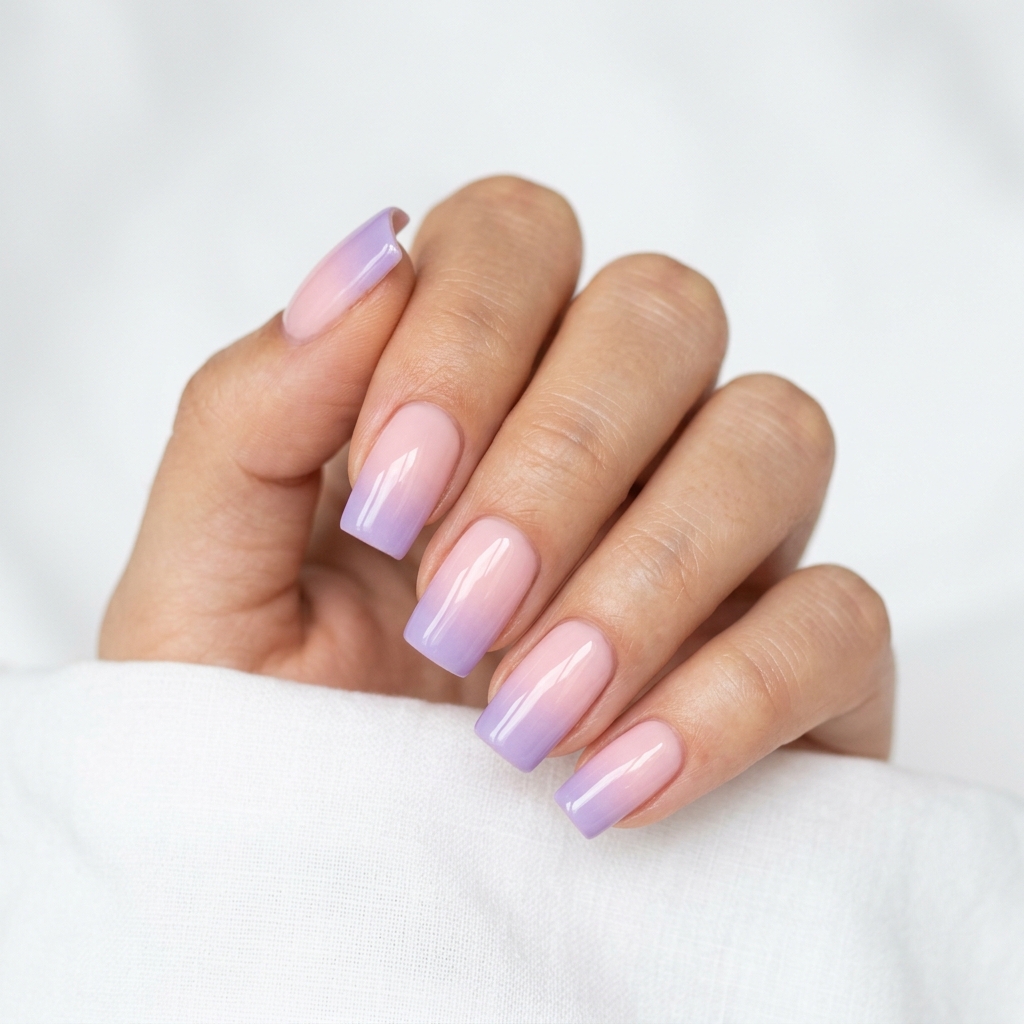 Pastel Ombre cute simple nails Idea