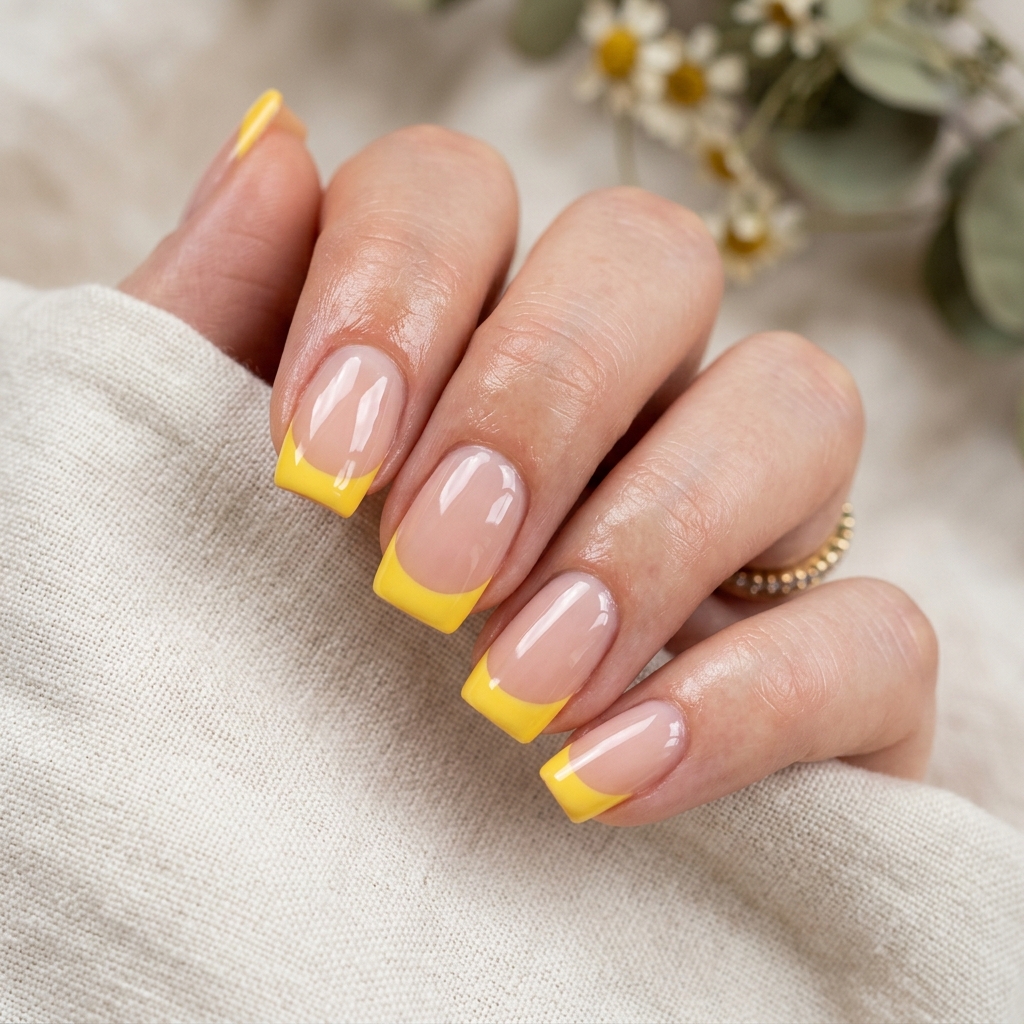 Bright Summer Nails Ideas: 30 Fun Looks to Inspire Your Next Manicure 8 Sunny Yellow French Tip Ideas