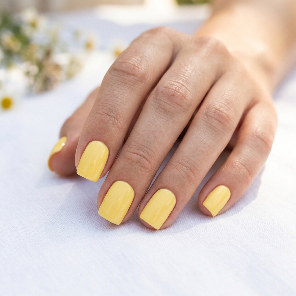 Simple Yellow Summer Nail Ideas