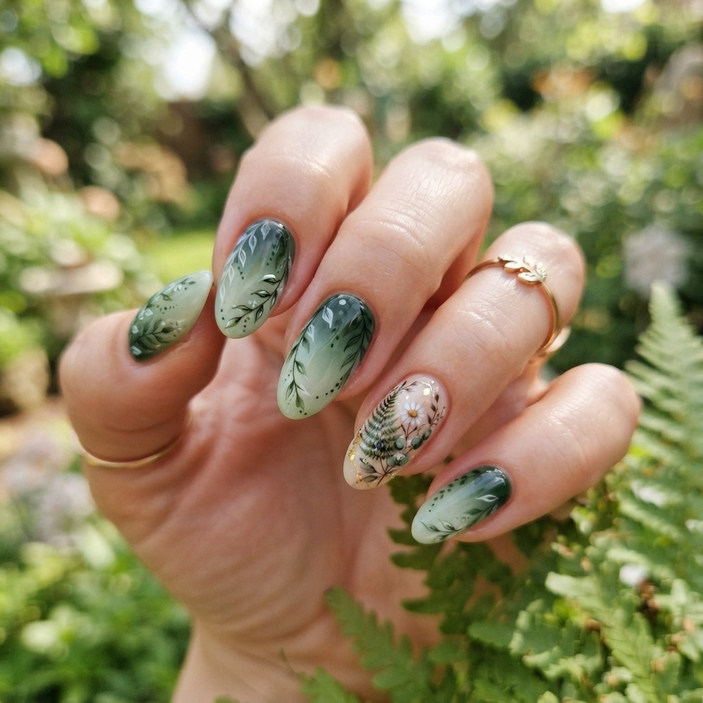 Botanical Green Ombre Ideas