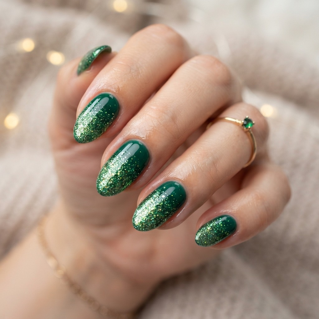 Green Glitter Fade Ideas