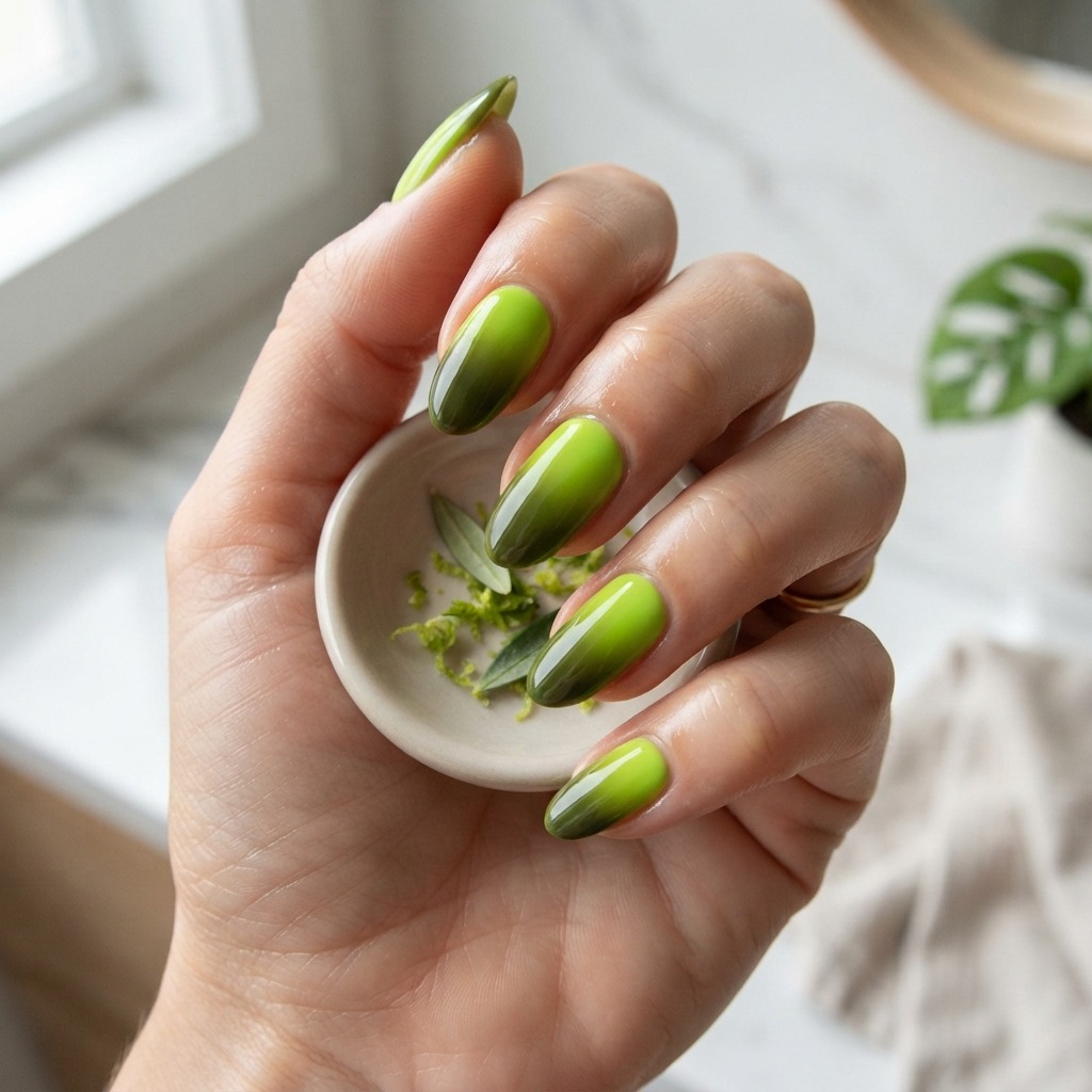 Lime to Olive Ombre Ideas