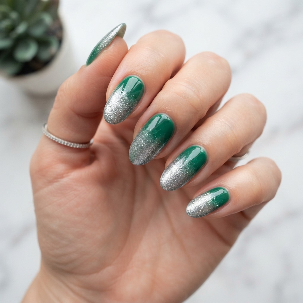 Green to Silver Gradient Ideas
