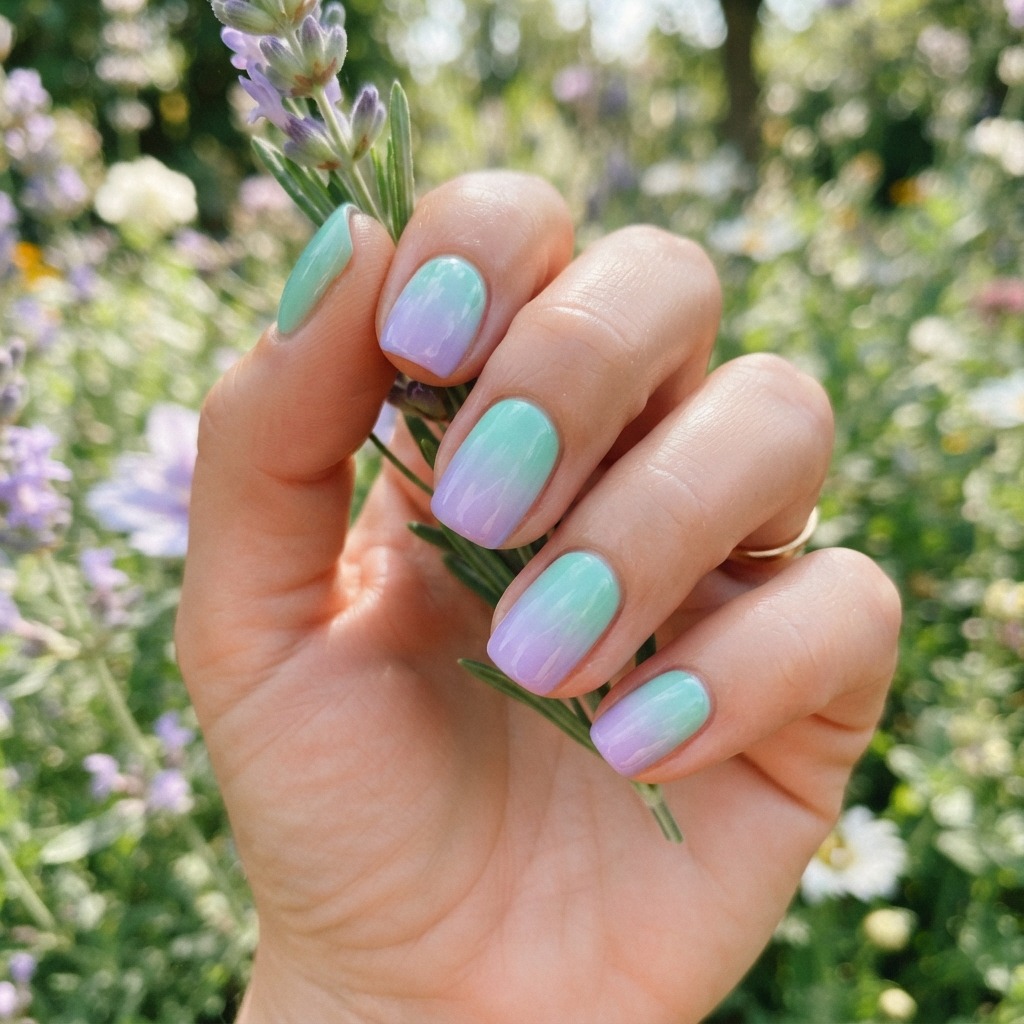 Green to Lavender Ombre Ideas