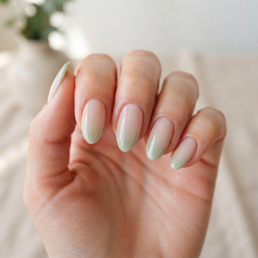 Soft Green French Fade Ideas