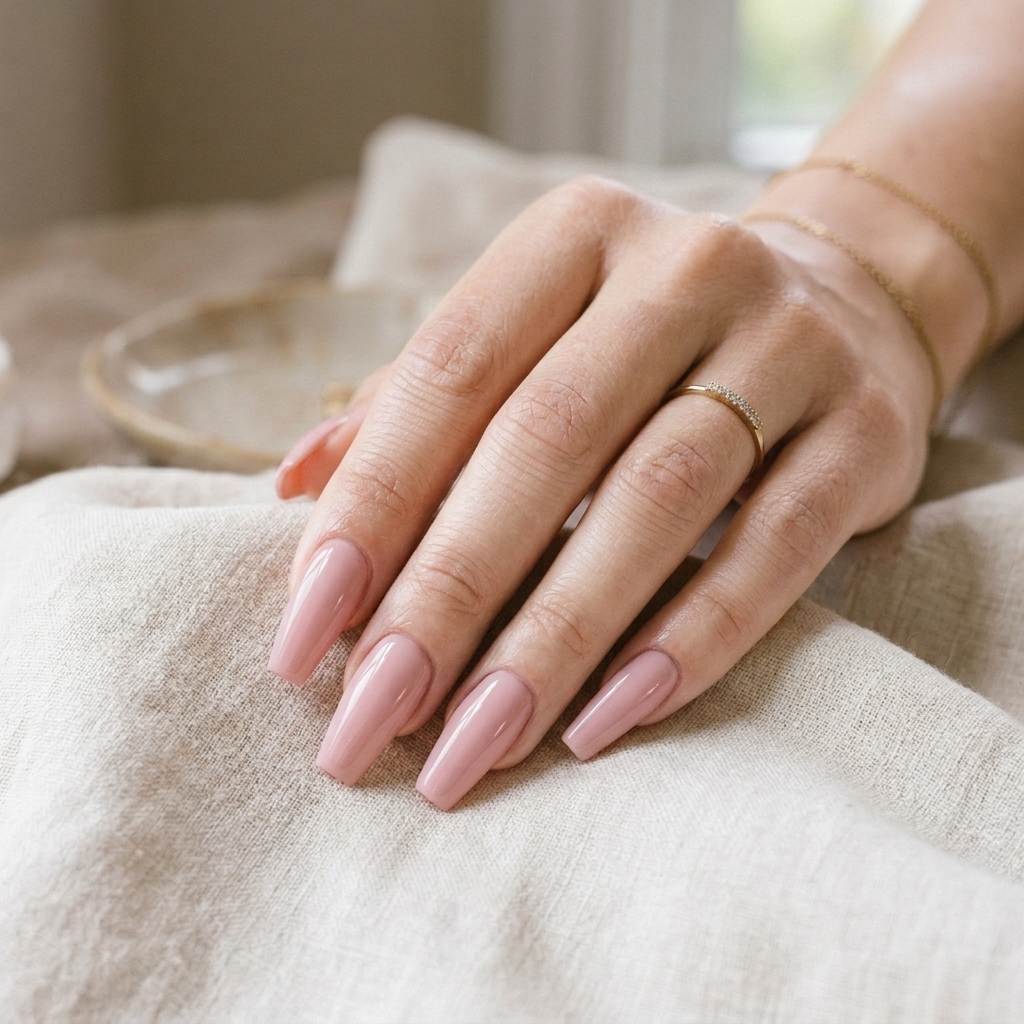 Coffin Baby Light Pink Nails Ideas