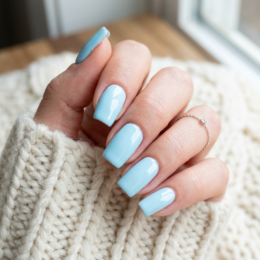 Arctic Blue Nails Idea