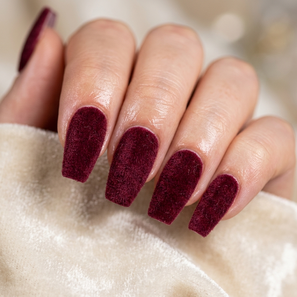 Tapered Square Nails Ideas: 30 Fresh Looks to Try Next 13 Velvet Tapered Square Nails Ideas