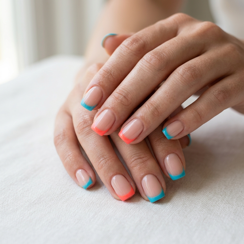 30 Short Summer Nails Ideas That Will Make You Fall in Love With Your Hands Again 4 Classic French Tip Nail Ideas
