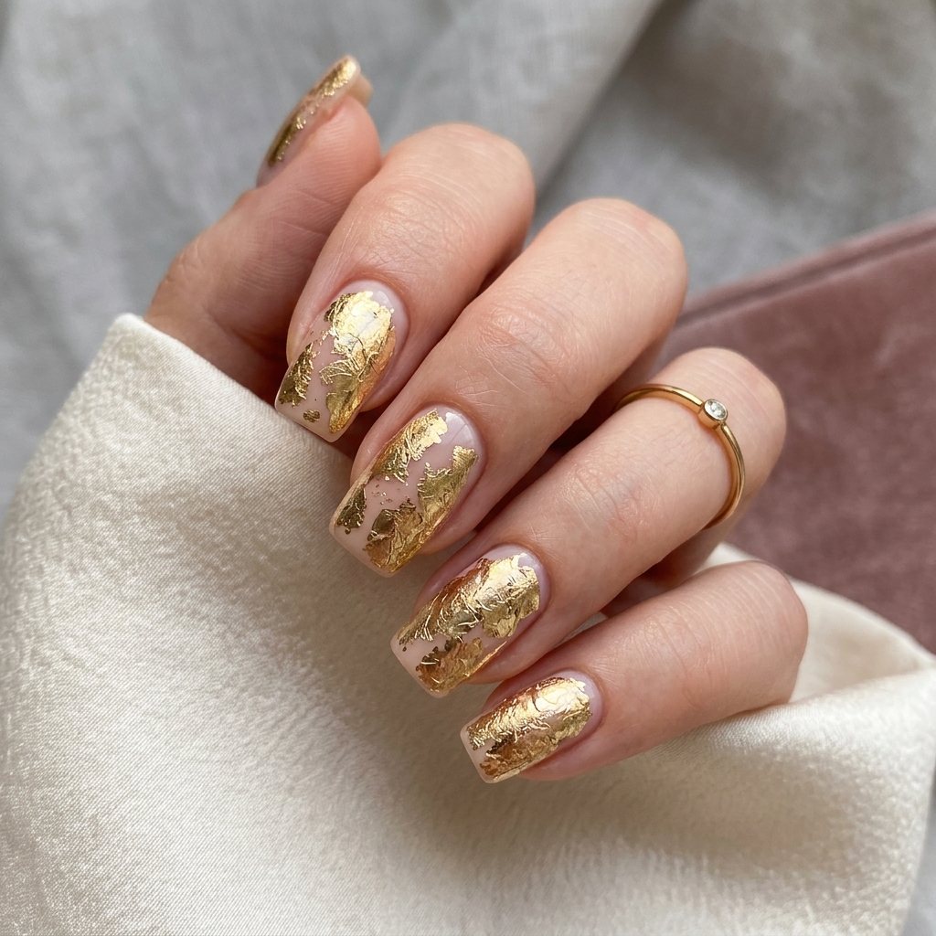 Metallic Foil Nail Design Ideas