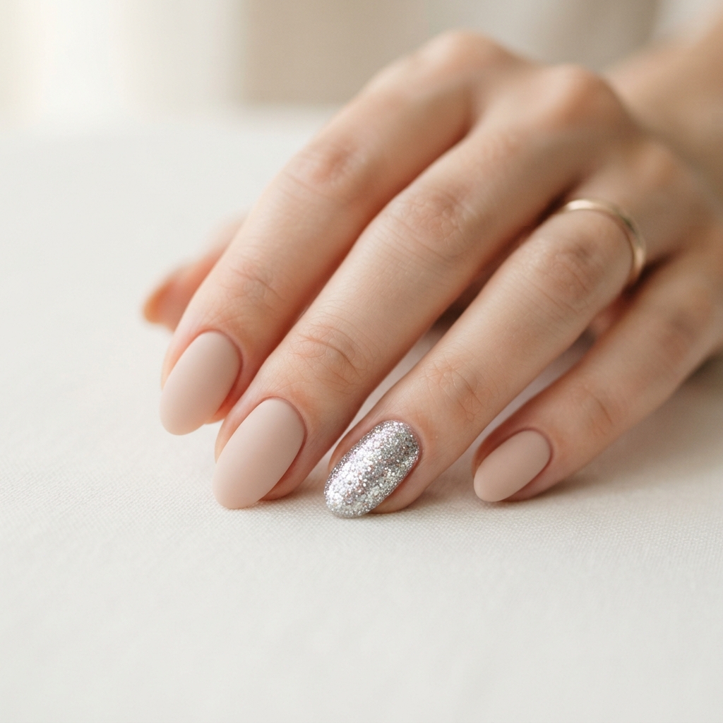 Glitter Accent Nail Design Ideas