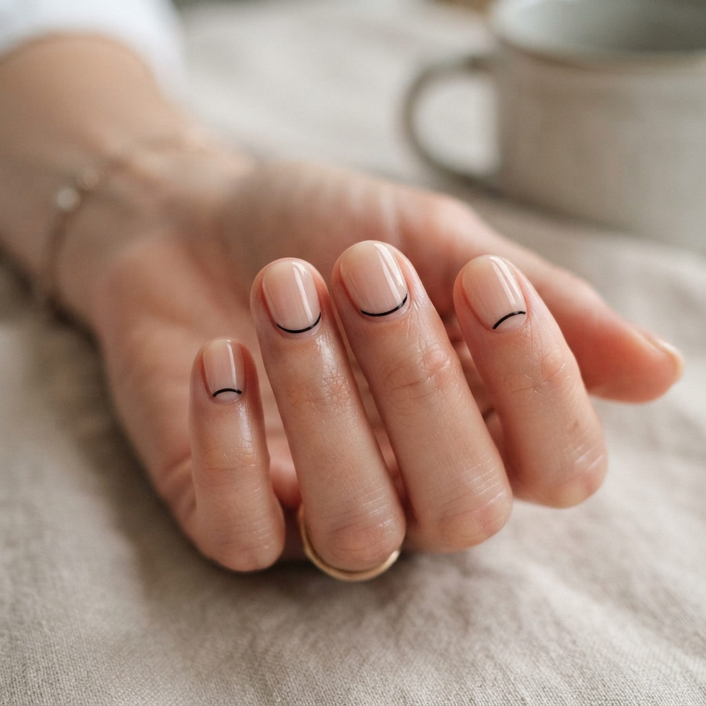 30 Short Summer Nails Ideas That Will Make You Fall in Love With Your Hands Again 28 Minimalist Line Nail Ideas