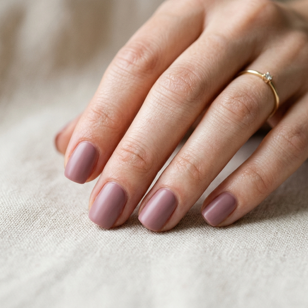 30 Short Natural Nails Ideas to Inspire Your Next Manicure 30 Muted Mauve Nail Idea