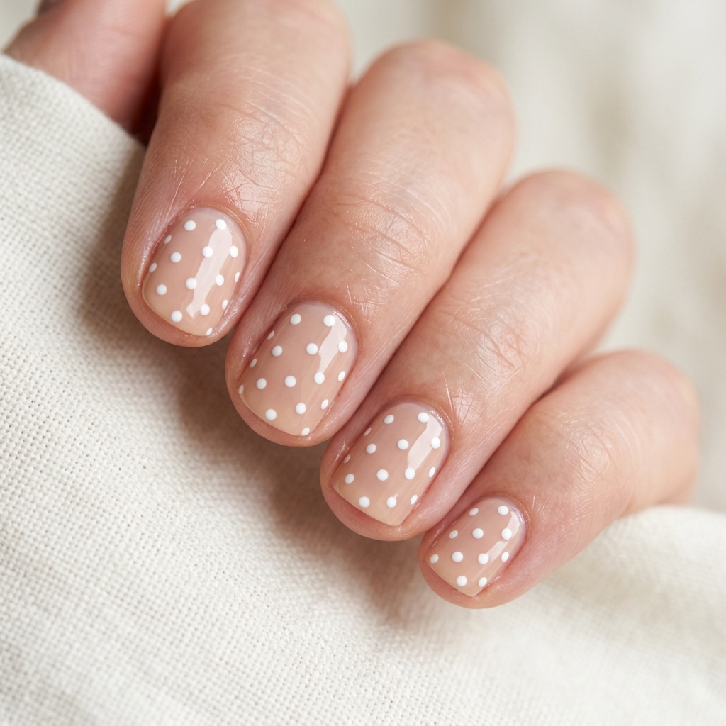 30 Short Natural Nails Ideas to Inspire Your Next Manicure 16 Simple Dot Nail Idea