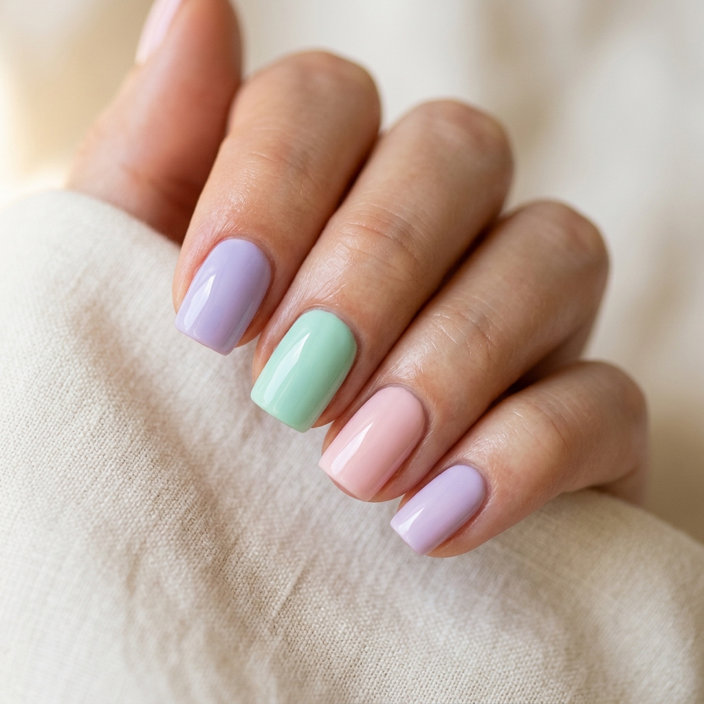 Pastel cool Nail Design Ideas