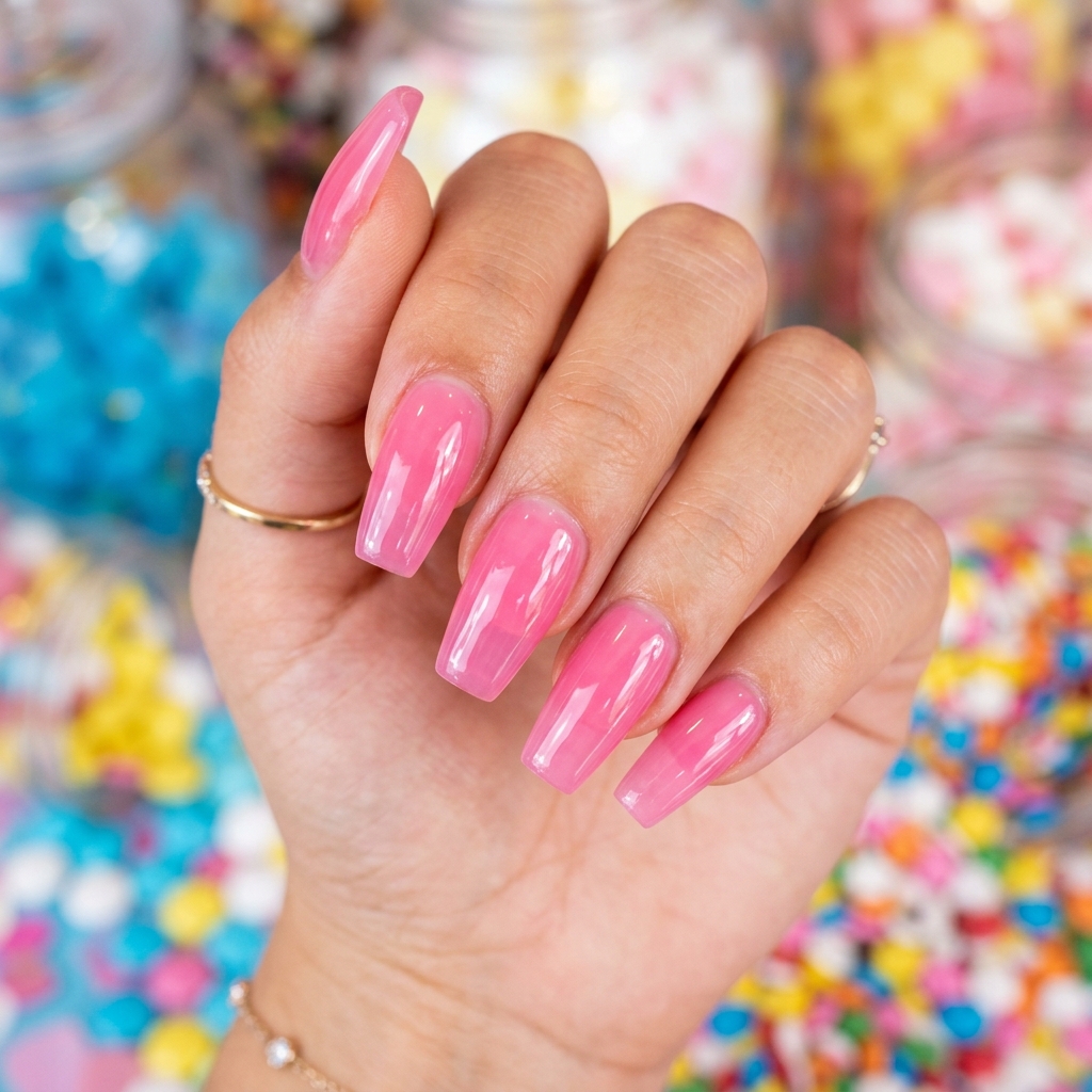 Tapered Square Nails Ideas: 30 Fresh Looks to Try Next 22 Candy Coated Tapered Square Nails Ideas