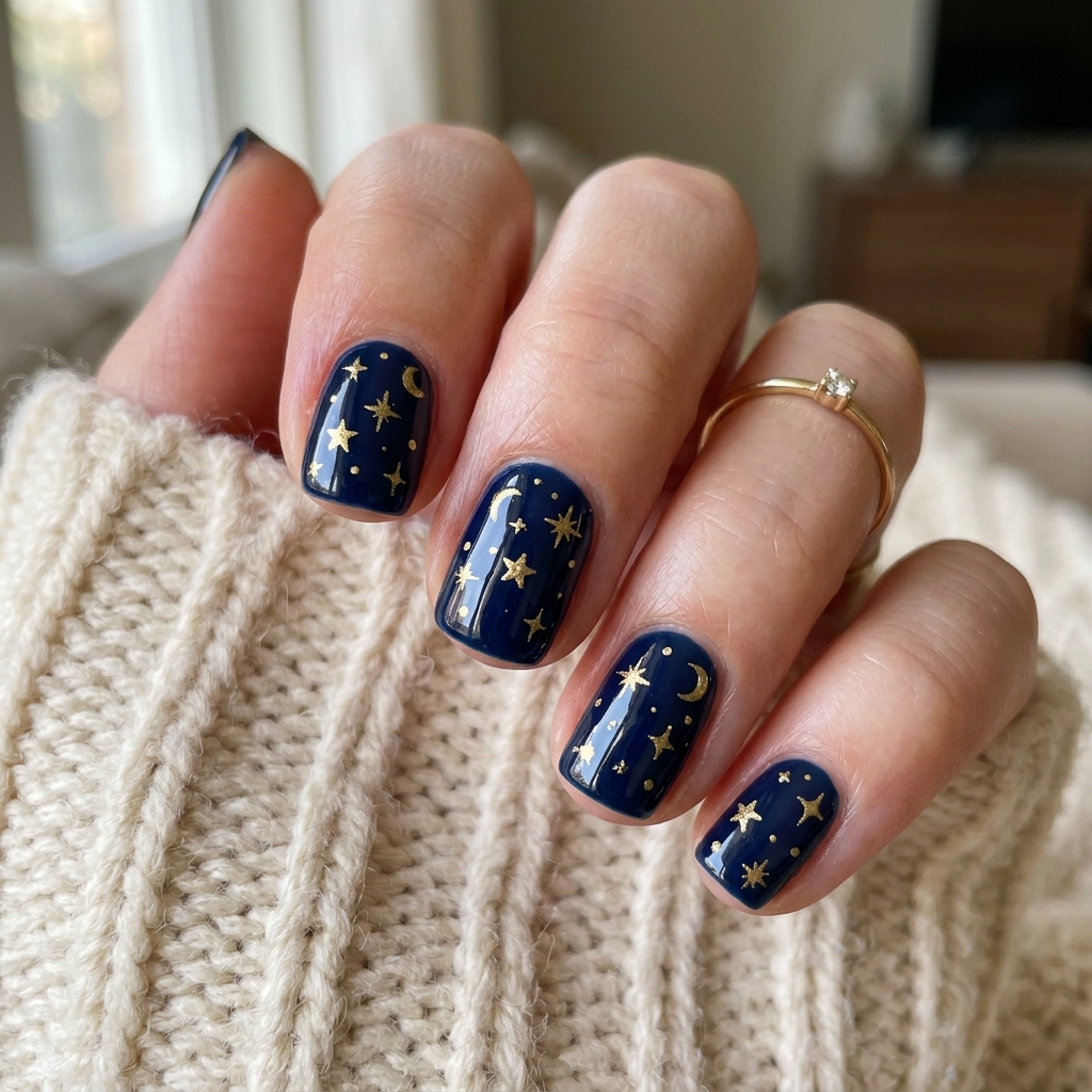 30 Short Natural Nails Ideas to Inspire Your Next Manicure 29 Tiny Star Nail Idea