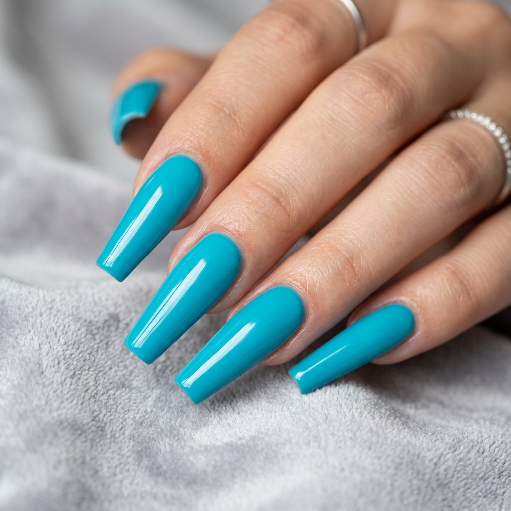 Royal Blue Coffin Nails Ideas