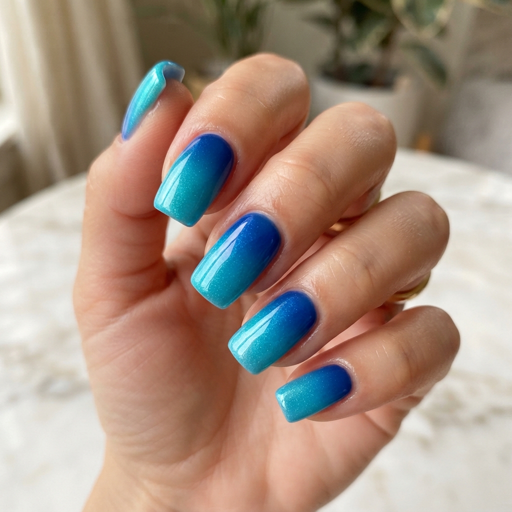 30 Turquoise Nails Ideas That Will Instantly Brighten Your Look 25 Turquoise Gradient Nails Ideas
