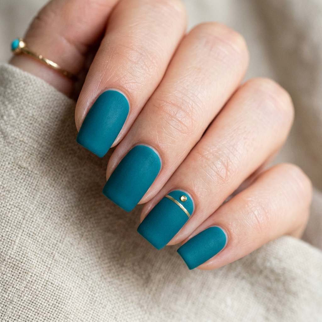 Matte Royal Blue  Nails Ideas