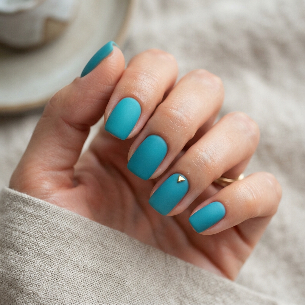 30 Turquoise Nails Ideas That Will Instantly Brighten Your Look 10 Turquoise Matte Nails Ideas