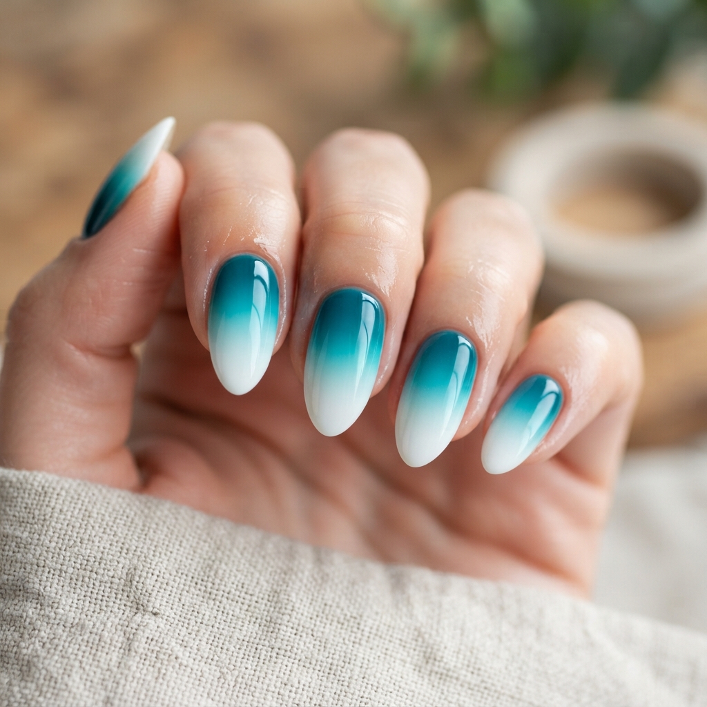 30 Turquoise Nails Ideas That Will Instantly Brighten Your Look 2 Turquoise Ombre Nails Ideas
