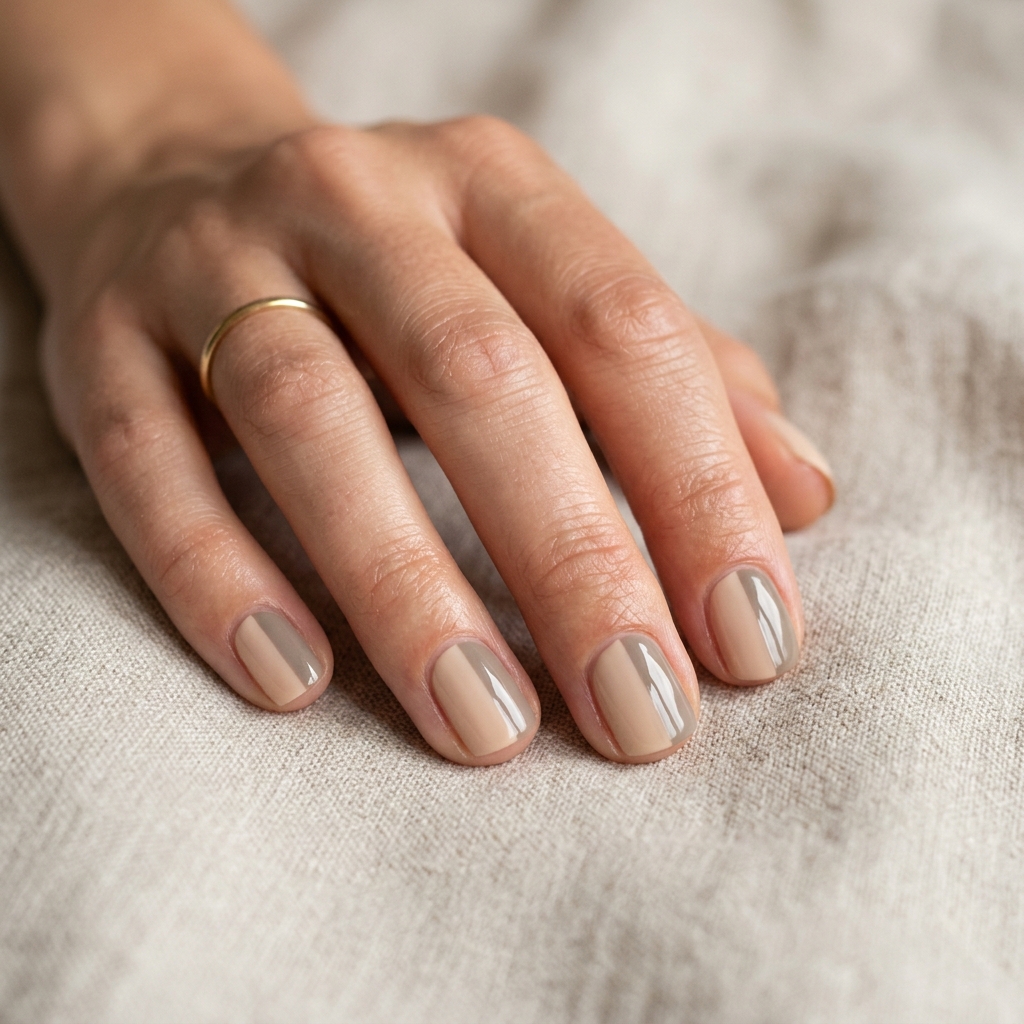 30 Short Natural Nails Ideas to Inspire Your Next Manicure 15 Two Tone Short Natural Nails Idea