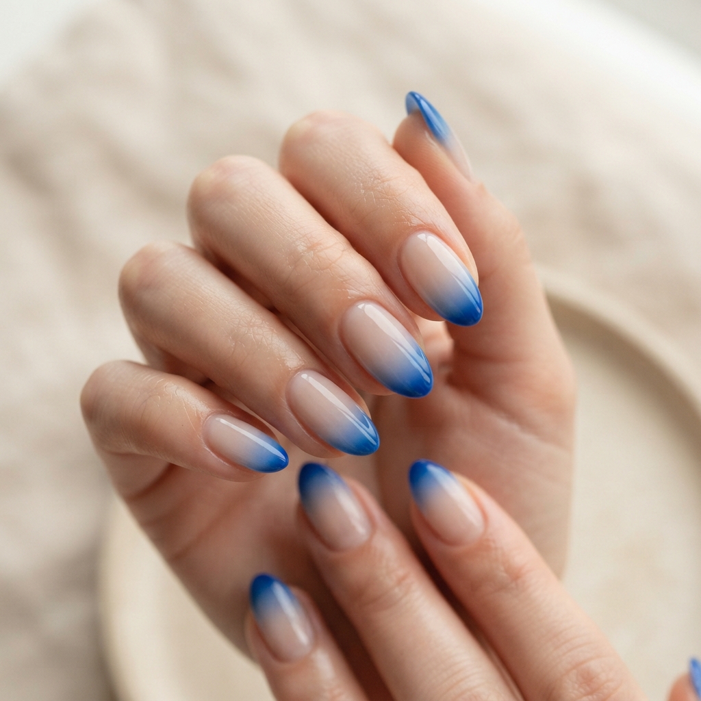 June Nails Ideas: 30 Fresh Looks to Try This Summer 3 Ocean Blue French Tip Ideas